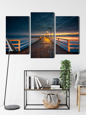 Ljuddämpande tavla - Evening view of the wooden