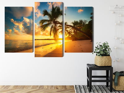 Ljuddämpande tavla - Tropical beach in punta