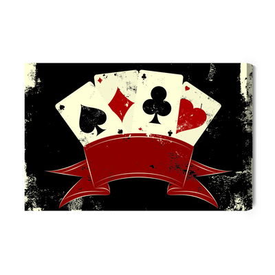 Ljuddämpande tavla - Vintage card symbols