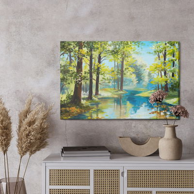 Ljuddämpande tavla - The forest landscape is