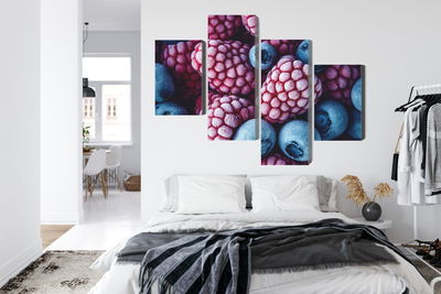 Ljuddämpande tavla - Frozen blueberries