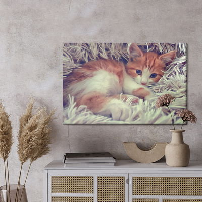 Ljuddämpande tavla - Little kitten as painted