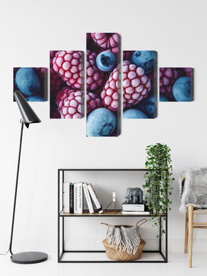 Ljuddämpande tavla - Frozen blueberries