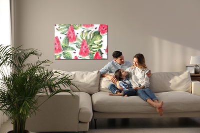 Ljuddämpande tavla - Watermelon with tropical