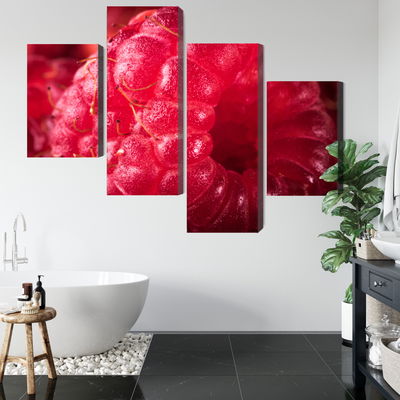 Ljuddämpande tavla - Raspberries on a macro scale