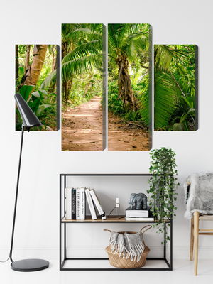 Ljuddämpande tavla - Path in a tropical 3d forest