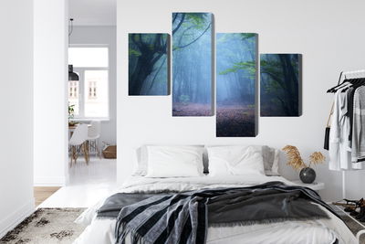 Ljuddämpande tavla - Hazy 3d forest landscape