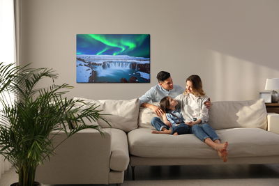 Ljuddämpande tavla - Northern lights above