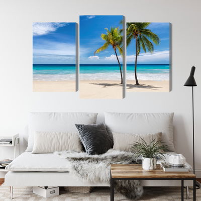 Ljuddämpande tavla - Caribbean beach 3d