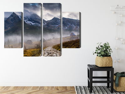 Ljuddämpande tavla - Misty landscape with hala