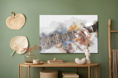 Ljuddämpande tavla - Abstract guitar in hands