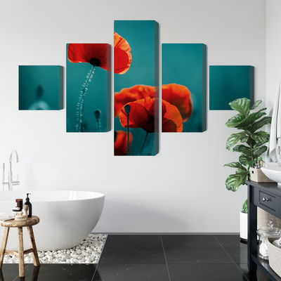 Ljuddämpande tavla - Macro poppies