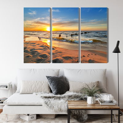 Ljuddämpande tavla - Baltic sea at sunset