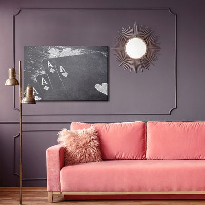 Ljuddämpande tavla - Drawn playing cards