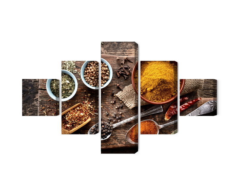 Ljuddämpande tavla - Board with various spices