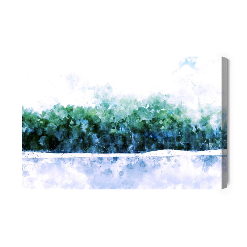 Ljuddämpande tavla - Abstract forest - watercolour