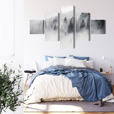 Ljuddämpande tavla - The forest is shrouded in fog