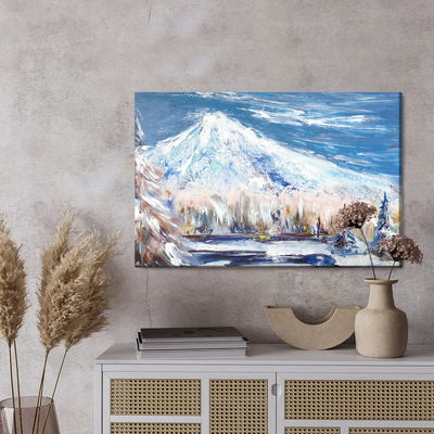 Ljuddämpande tavla - Winter mountain landscape