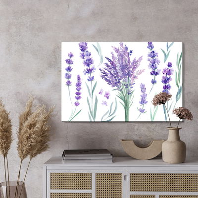 Ljuddämpande tavla - Blooming lavender painted