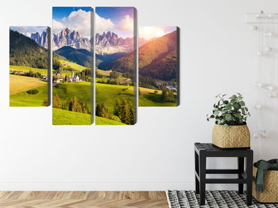 Ljuddämpande tavla - Sunny day in the mountains