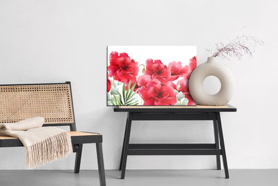 Ljuddämpande tavla - Beautiful poppies in retro