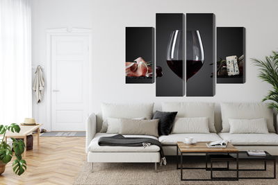 Ljuddämpande tavla - A glass of red wine