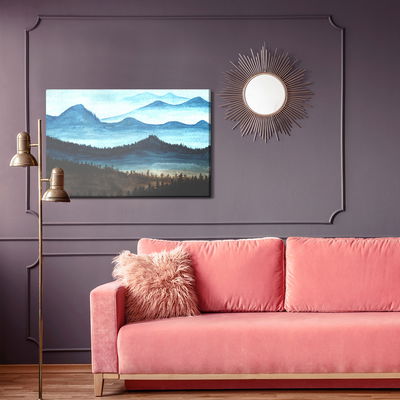 Ljuddämpande tavla - Watercolor mountain