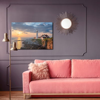 Ljuddämpande tavla - Sunrise and the lighthouse