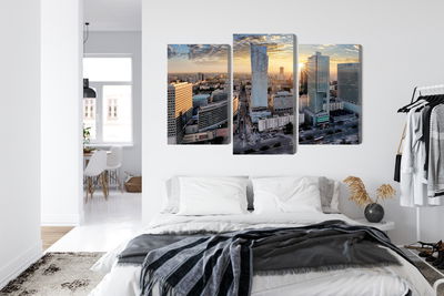 Ljuddämpande tavla - Warsaw skyscrapers at sunset