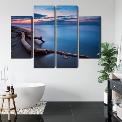 Ljuddämpande tavla - The sea landscape at evening