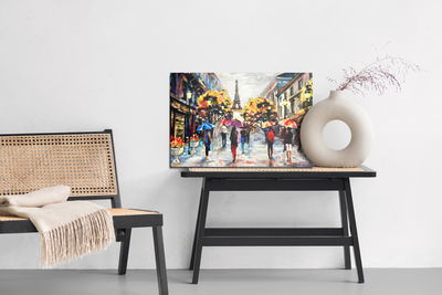 Ljuddämpande tavla - People with colorful