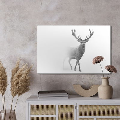 Ljuddämpande tavla - Deer in black and white