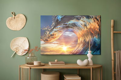 Ljuddämpande tavla - Colorful sea wave