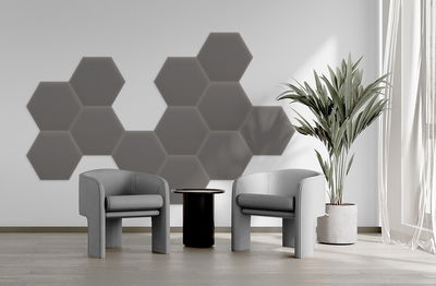 Sekskantet lydabsorber - fløjl