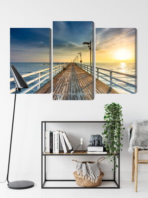 Ljuddämpande tavla - Wooden pier on the baltic sea