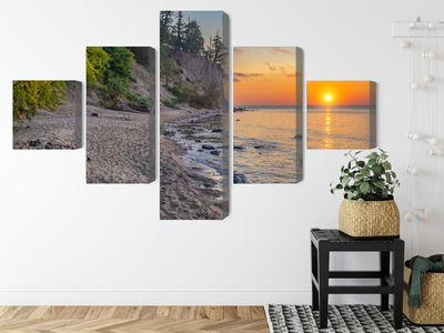 Ljuddämpande tavla - Sunset on the baltic sea