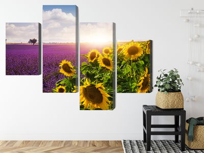 Ljuddämpande tavla - Lavender and sunflower