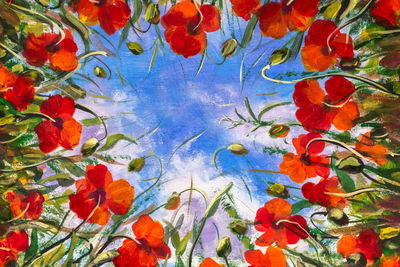 Ljuddämpande tavla - Bottom view of painted red