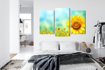 Ljuddämpande tavla - Decorative 3d sunflower