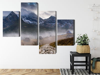 Ljuddämpande tavla - Misty landscape with hala