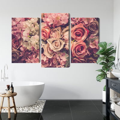 Ljuddämpande tavla - Delicate colorful 3d flowers