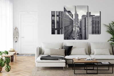 Ljuddämpande tavla - Black and white panorama