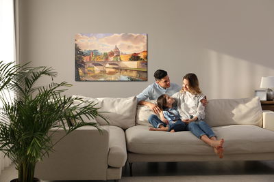 Ljuddämpande tavla - The tiber river in Rome