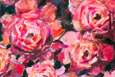 Ljuddämpande tavla - Abstract painting of roses