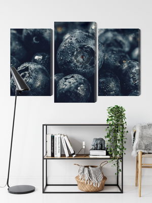 Ljuddämpande tavla - Blueberries close up 3d