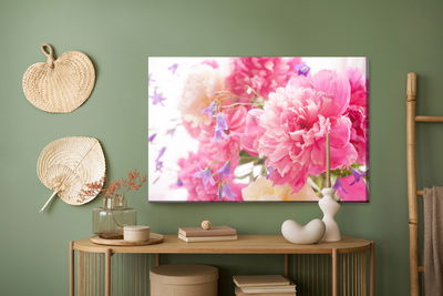 Ljuddämpande tavla - Pink peonies