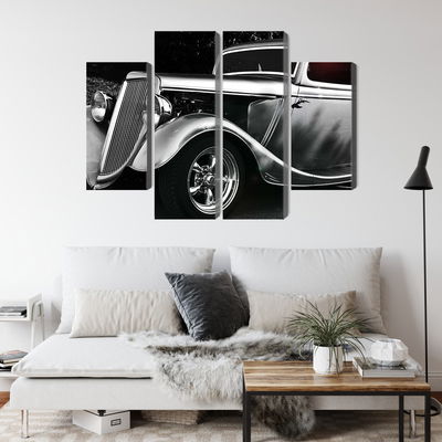 Ljuddämpande tavla - Vintage style hot rod car