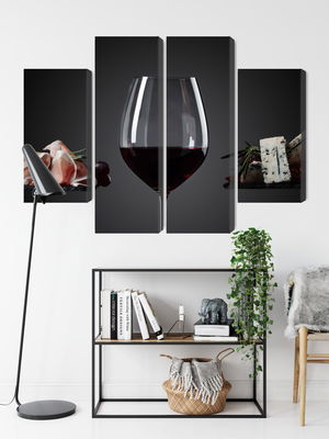 Ljuddämpande tavla - A glass of red wine