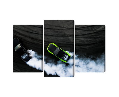 Ljuddämpande tavla - Drifting 3d cars