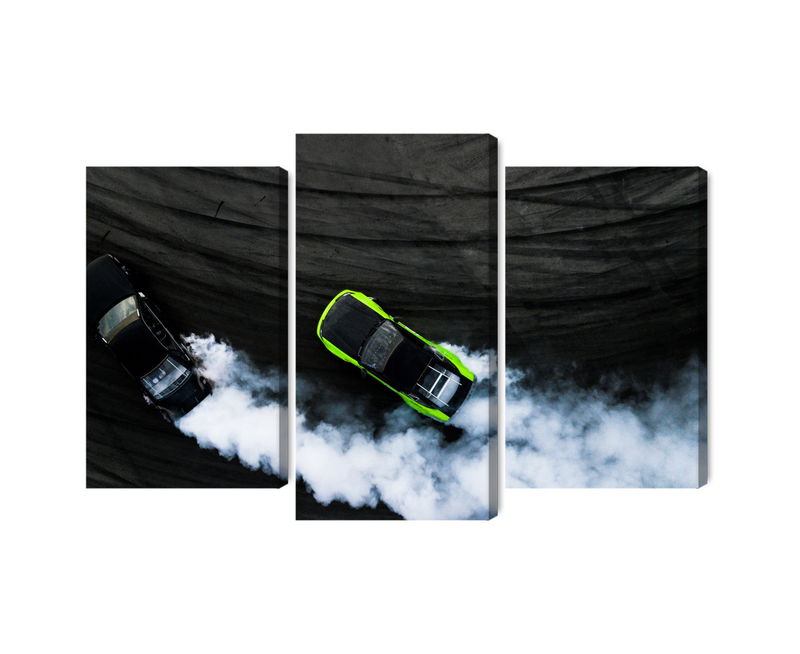 Ljuddämpande tavla - Drifting 3d cars